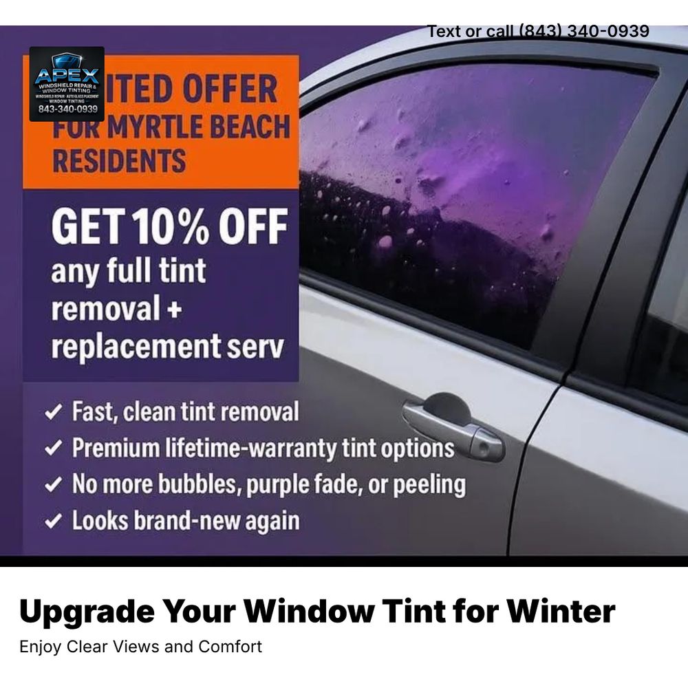 Windshield Repair for Apex Windshield Repair & Window Tinting Myrtle Beach in Myrtle Beach, SC