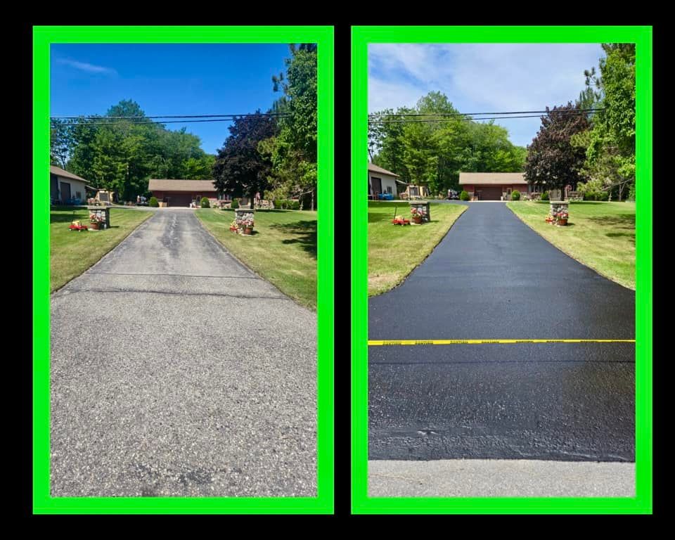 Our Asphalt Driveway Installation service offers durable, high-quality driveways tailored to your home's needs, ensuring a smooth, attractive finish that enhances curb appeal and withstands weather conditions for lasting performance. for Darkside Sealcoating in Alpena, MI