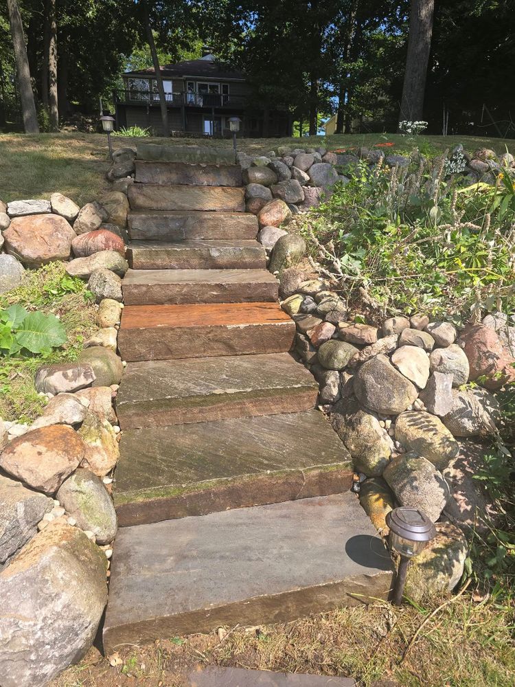 Hardscaping for Michiana Boulders Landscaping & Excavating in Union, MI