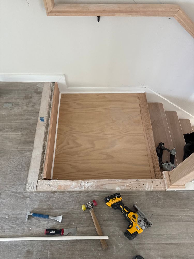 Wood Stair installations  for Emmanuel Trim in Bradenton, FL