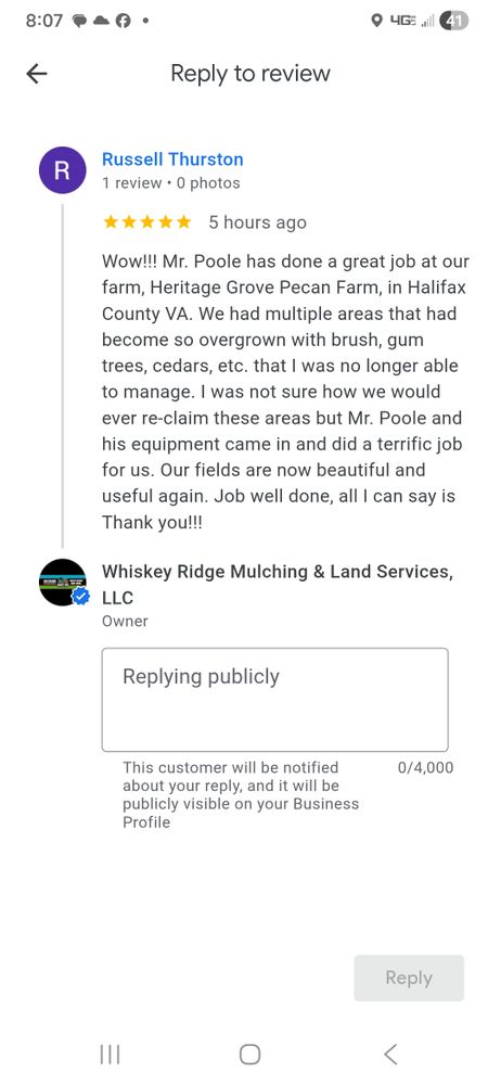 All Photos for Whiskey Ridge Mulching & Land Services in South Boston, VA