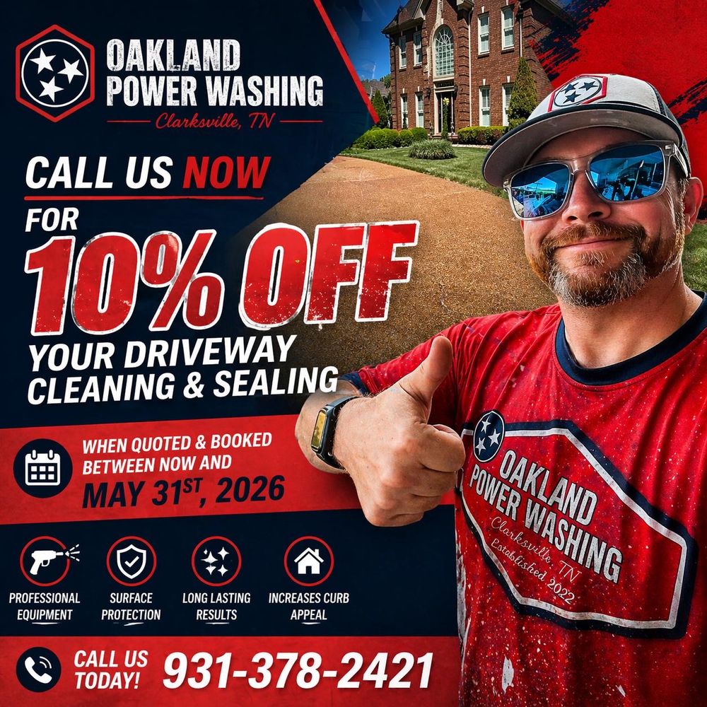 House and Roof Softwash for Oakland Power Washing in Clarksville, TN