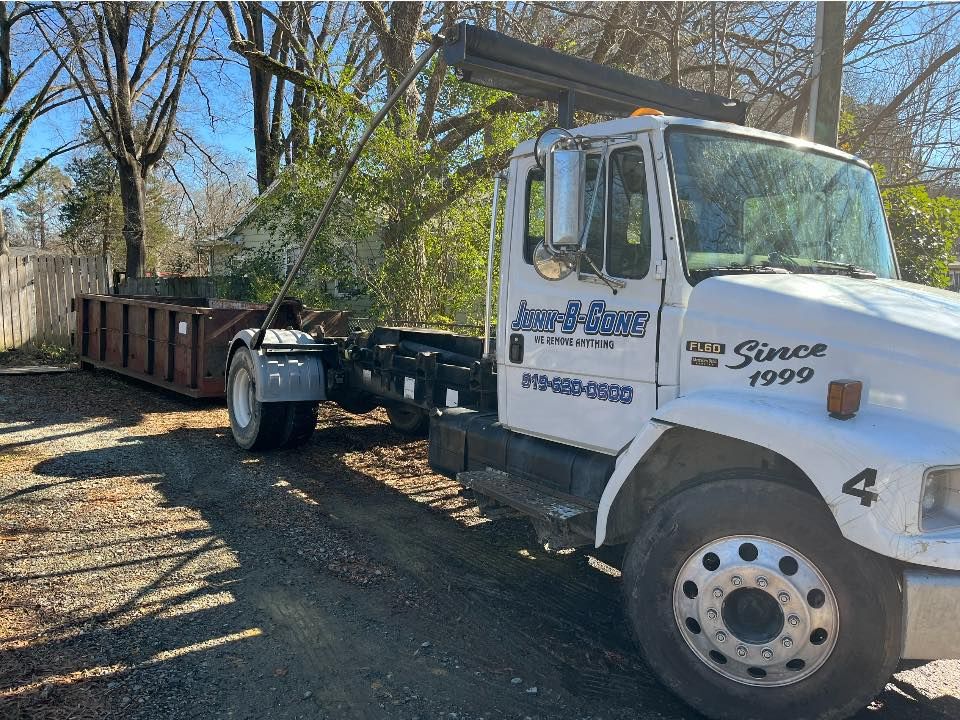 Our Commercial Junk Removal service offers efficient and reliable removal of unwanted items from your property, ensuring a clutter-free space while prioritizing eco-friendly disposal methods and personalized customer care for your convenience. for Junk B Gone in Rougemont, NC