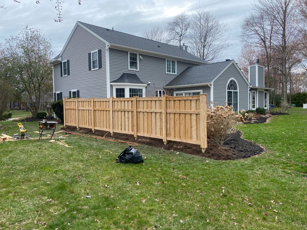 Wood fence for Castle Fence and Deck LLC in Medina, OH