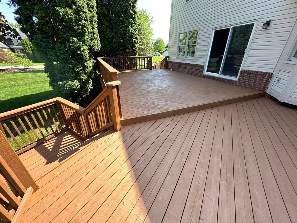 We are a company of professional painters who offer Deck and Fence Restoration services. We can help to restore your deck or fence back to its original condition, or we can paint it a new color if you prefer.  for Evans Painting & Carpentry LLC in Lake Orion, MI