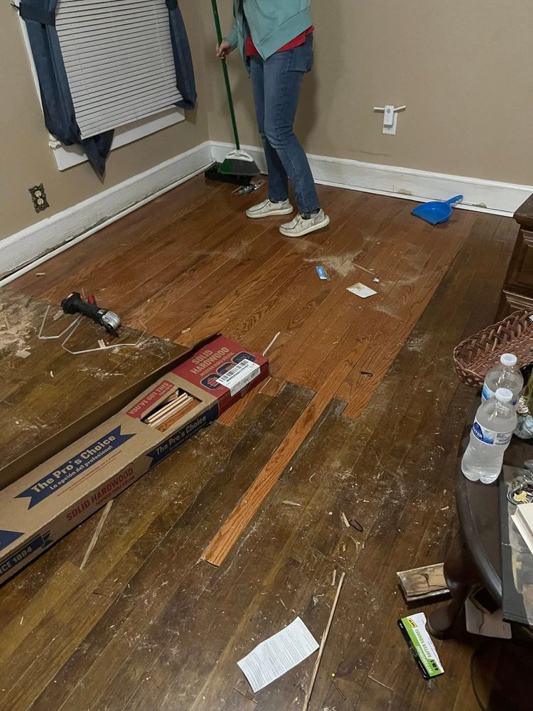 Enhance your home's elegance with our expert flooring services. Our skilled team specializes in installation, repair, and refinishing to transform any space with quality craftsmanship and attention to detail. for Smileys Helping Hand in Dublin, GA