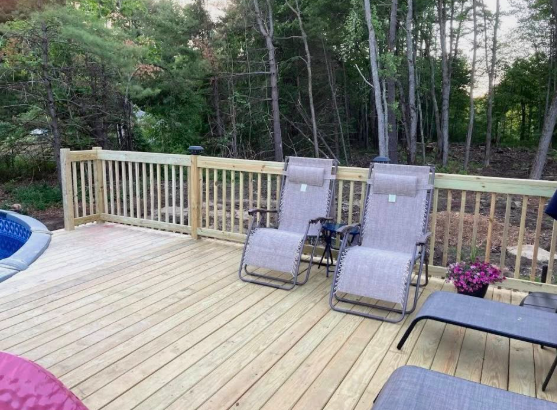 Enhance your outdoor living space with our expert deck & patio installation services, ensuring durable craftsmanship and beautiful design to transform your yard into a perfect retreat for relaxation and entertainment. for Transformation Construction LLC in Nashua, NH