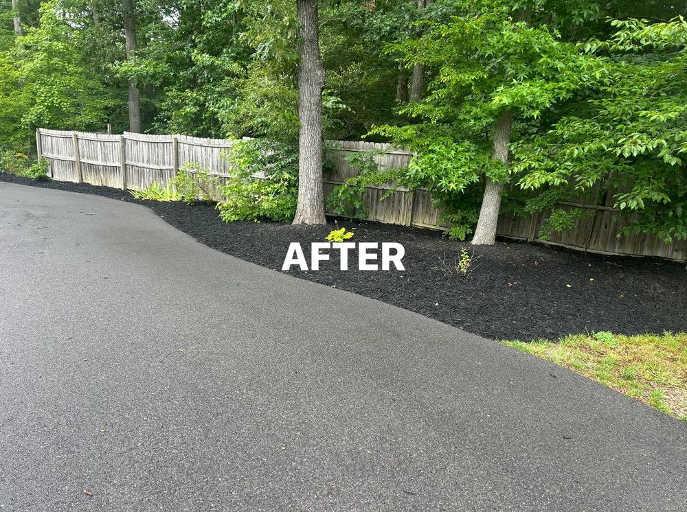 Enhance your garden’s health and aesthetic with our mulch installation service, providing expert layering to retain moisture, suppress weeds, and enrich soil for thriving plants all year round. for J Clark Landscaping in Charles City, VA