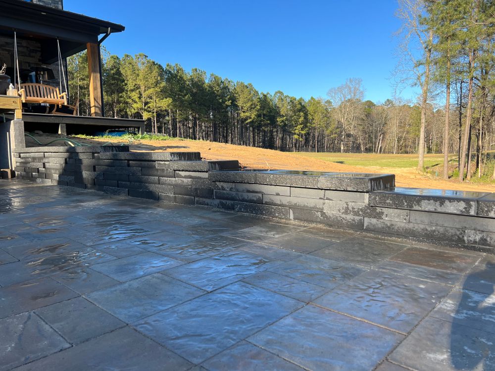 Retaining Wall for KM Landworks in Moncure ,  NC