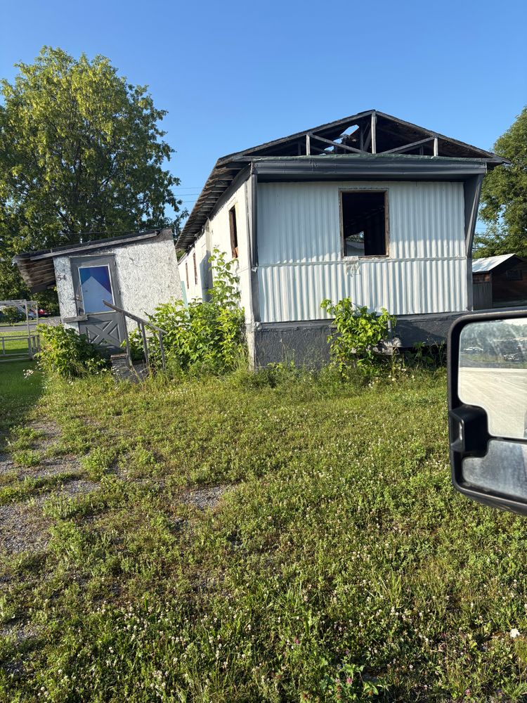 Garages, small houses, and trailer demolition. for Sweetser Excavation LLC in Presque isle, ME