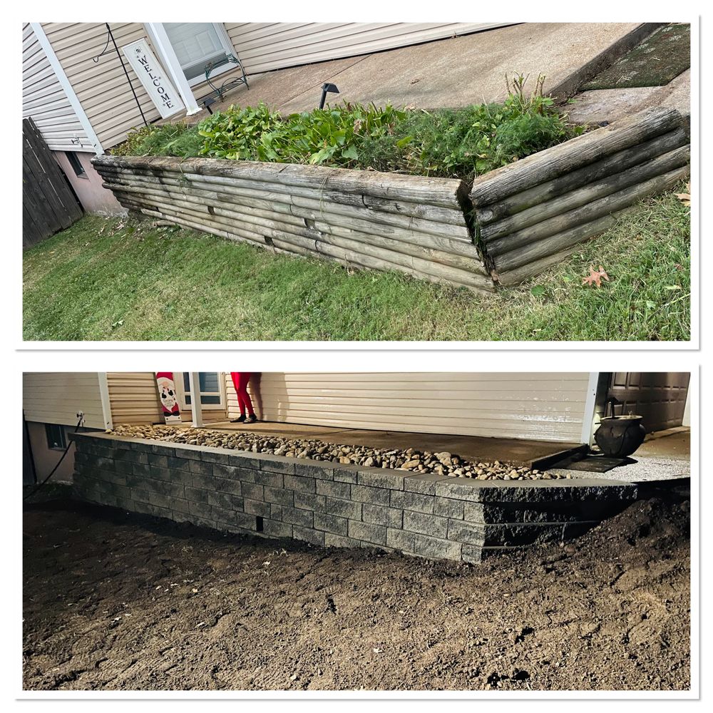 Retaining Wall for Jackson Lawn Services LLC in St Louis, MO