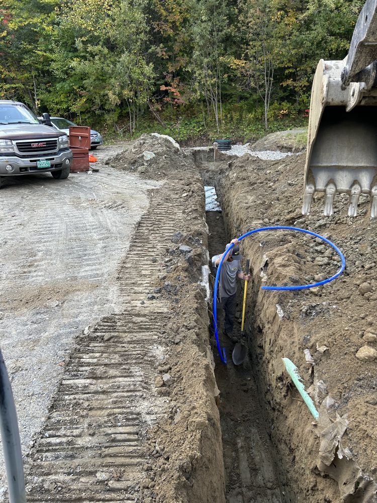 Carving a Pond into a Mountain Side for Andy Naylor Excavation in Johnson, VT
