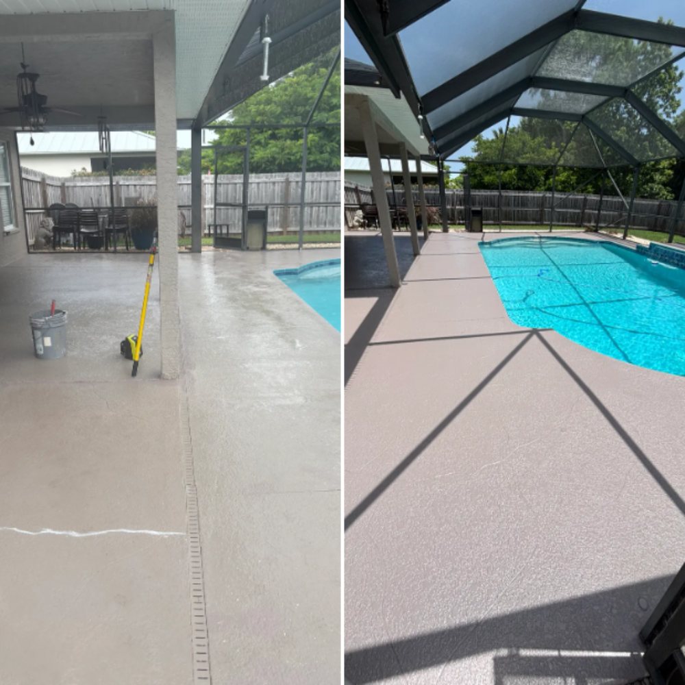 Refresh your outdoor space with our pool deck painting service, delivering durable finishes, slip-resistant protection, and vibrant curb appeal. Trust our team for the best painting services homeowners need. for CNJ Handyman Service in Stuart, FL