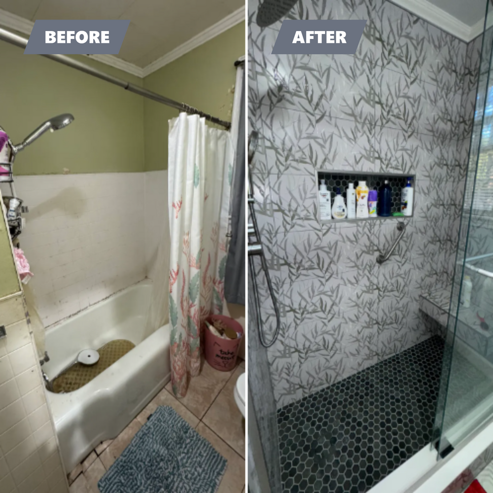 Before and After for A-L Tile in Saluda, SC
