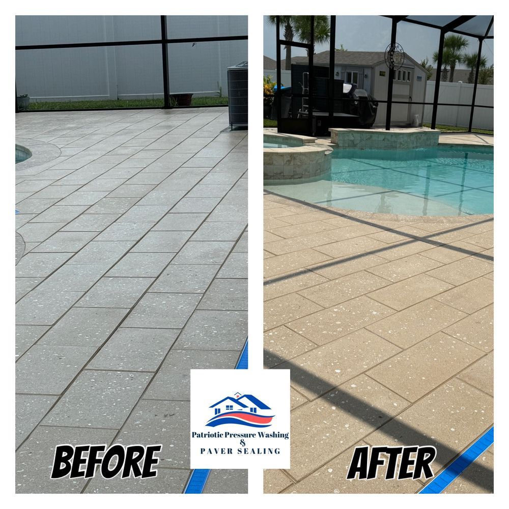 Pool Area for Patriotic Pressure Washing & Paver Sealing in Green Cove Springs, FL