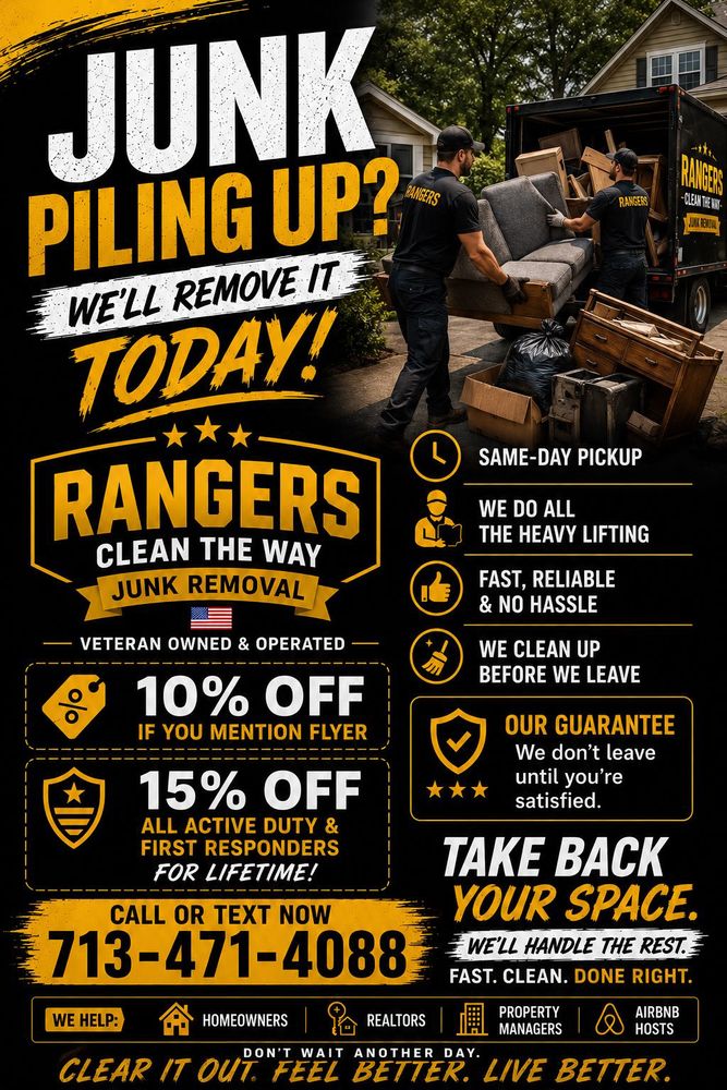 All Photos for Rangers Clean The Way Junk Removal in Cypress, TX