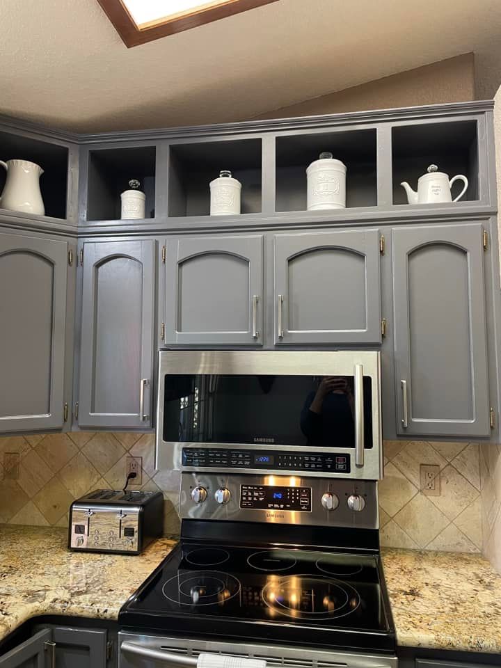 Revitalize your kitchen or bathroom cabinets with our professional Cabinet Coatings service. Choose from a variety of durable finishes and colors to transform your space into a fresh, stylish haven. for Pro Power Painting and Restoration LLC in Lake Havasu City, AZ