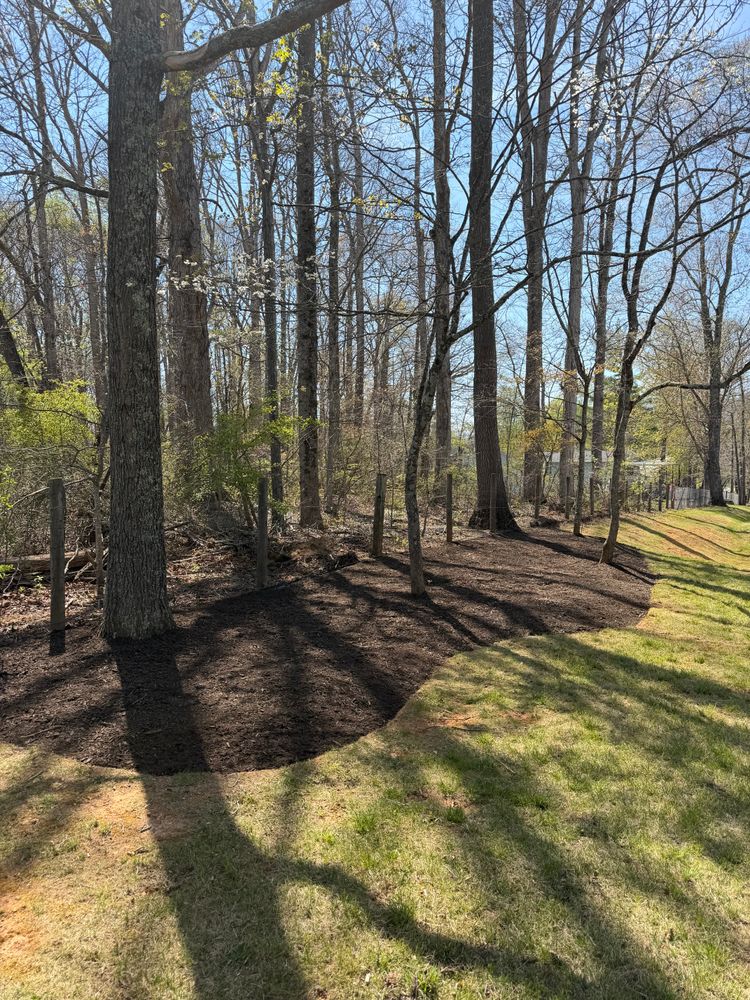 Mulching services also include removing old mulch, edging garden beds for a clean look, and recommending the best type and depth of mulch for the property's needs. for John Lawns in Candler, NC
