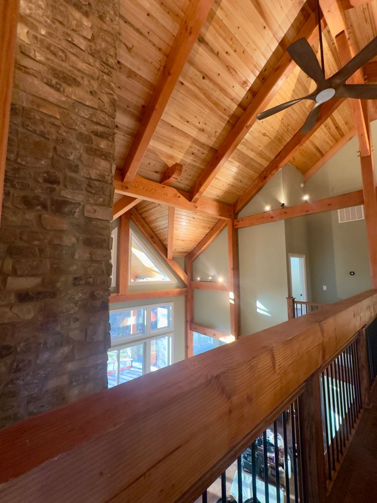 Mountain Style Timber Frame for Emfinger Custom Builders LLC in Pine Mountain, GA