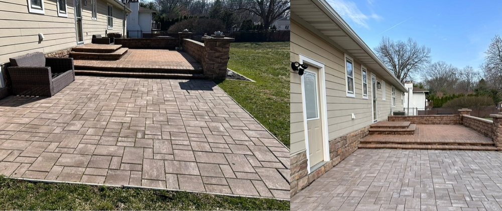 Restore curb appeal with our pavers and patios cleaning service. We remove dirt, stains, algae, and buildup using safe, effective pressure washing methods that leave your patios surfaces cleaner and more welcoming. for Freedom Exterior Washing in Burlington, NJ