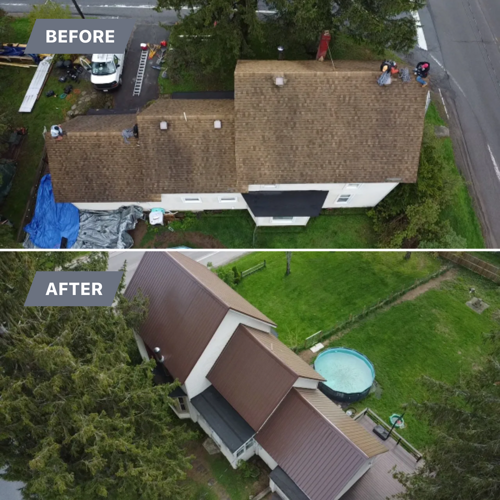 Before and after for RFK Contracting in Wolcott, NY