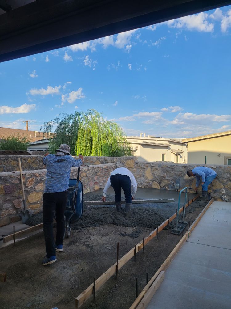 Residential Elevated Concrete Slab for ADM Landscaping & Irrigation LLC in El Paso,  TX