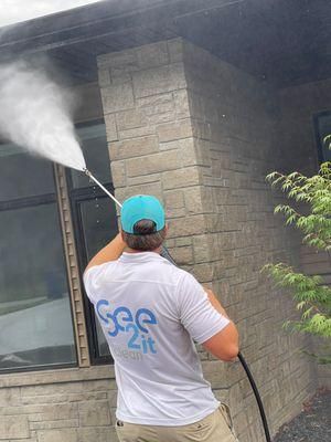 Our residential house washing services provide thorough house washing to remove dirt, mold, and grime from siding, enhancing your home's appearance and value with safe soft washing techniques that protect exterior surfaces. for See2it Clean in St Louis, MO