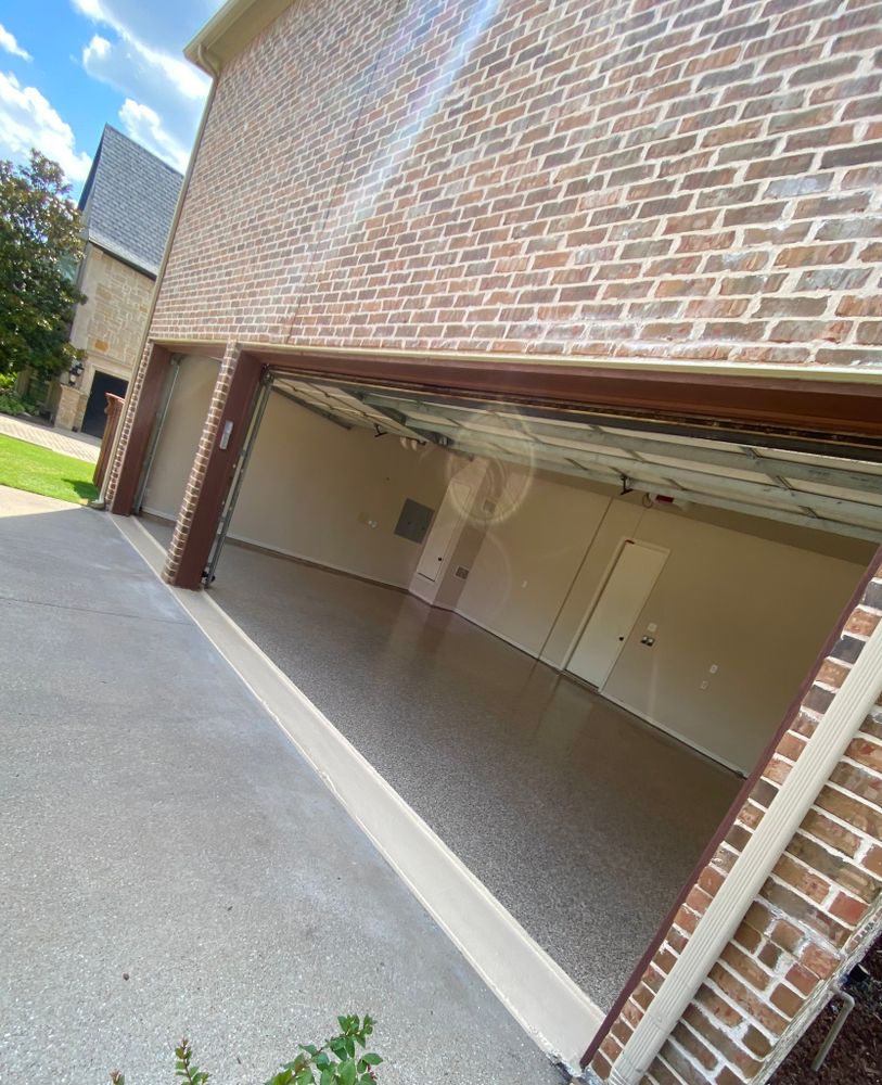 Our Garage Floor Repair service transforms damaged surfaces into durable, smooth, and aesthetically pleasing floors using advanced epoxy solutions, enhancing your garage's appearance while increasing its longevity and resilience against wear. for Ryan's Epoxy in Rockwall, TX