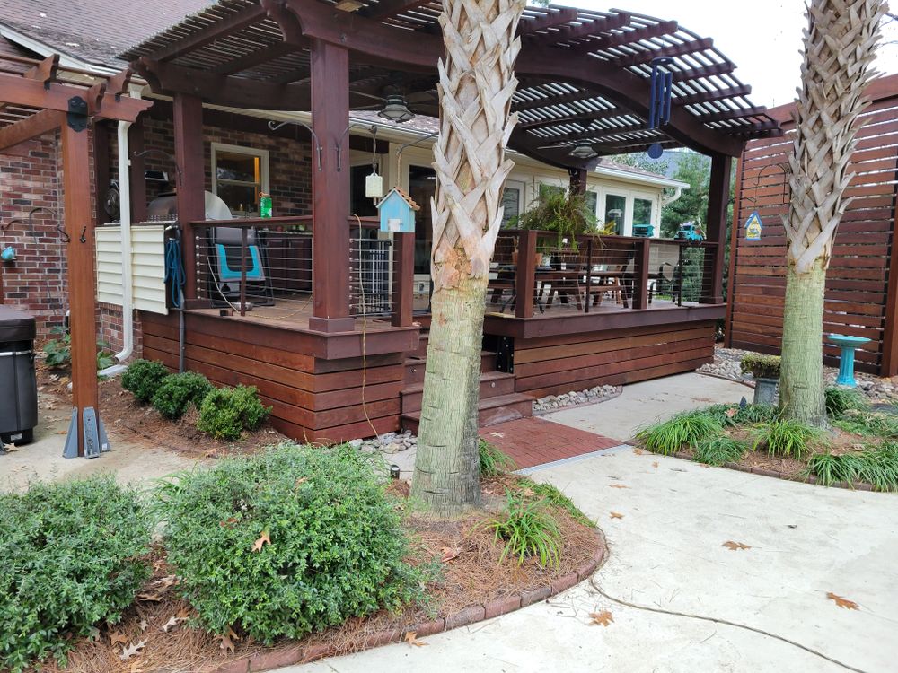 Ipe deck and trellis  for GVL Renovations in Greenville, SC