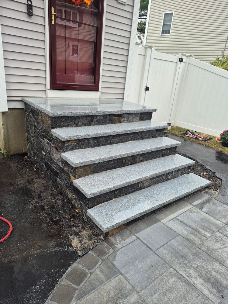 Our granite masonry services provide homeowners with durable, elegant, and custom-designed stonework solutions that enhance the beauty and value of your property while ensuring long-lasting structural integrity. for Graziano Empire in Billerica, MA
