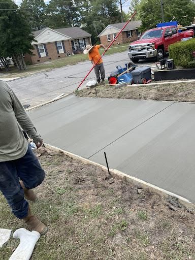 Patio Installation for Arce’s concrete finishing in Winston Salem, NC