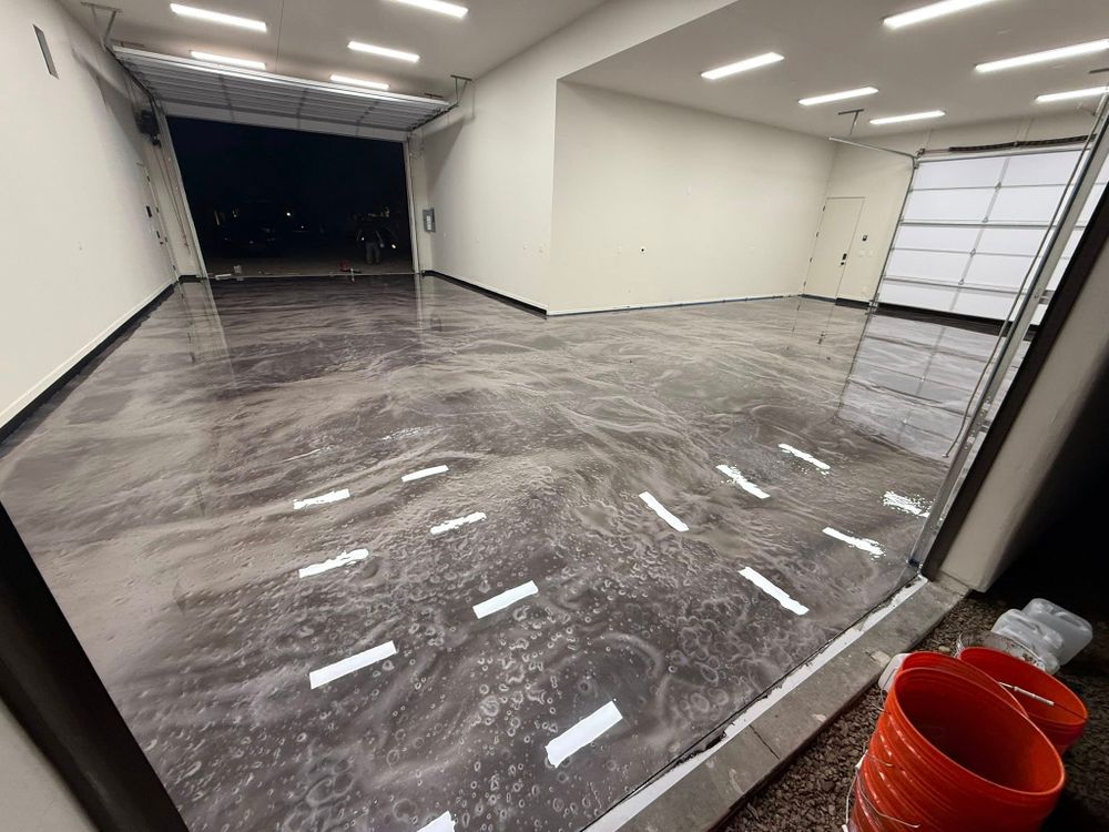 Transform your floors with our Metallic Epoxy service, offering a stunning blend of colors and depth to create a seamless, durable, and elegant finish that elevates any home's interior. for Sandoval Coating in Phoenix, AZ