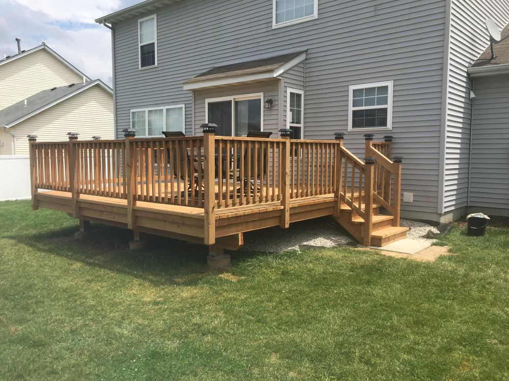 Enhance your outdoor living spaces with our expert Deck & Patio Installation services, offering custom designs and quality craftsmanship to create a functional and beautiful extension of your home. for Casey Construction in Belleville, IL