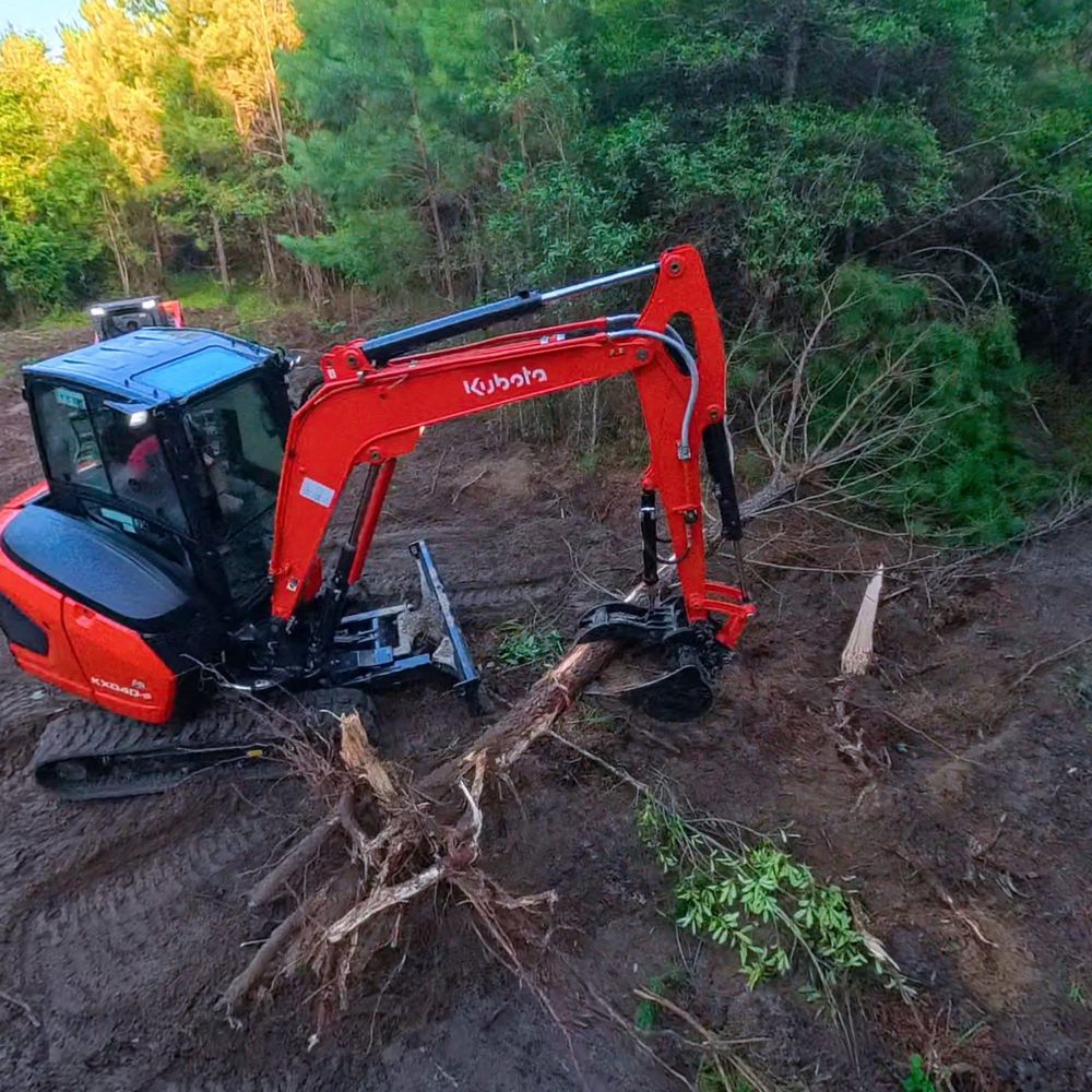 Our Excavator Services efficiently clear land and remove debris, ensuring a clean slate for your projects. Trust us to handle tough terrains with precision and care, enhancing your property's potential. for Family Roots Landworks and Debris Removal in Newberry, FL