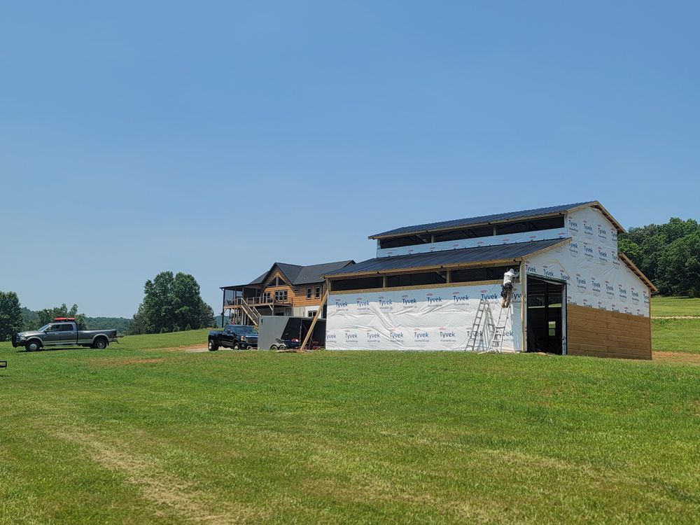 Steel Truss Pole Barns for Platinum Outdoor Services LLC in Conover, NC