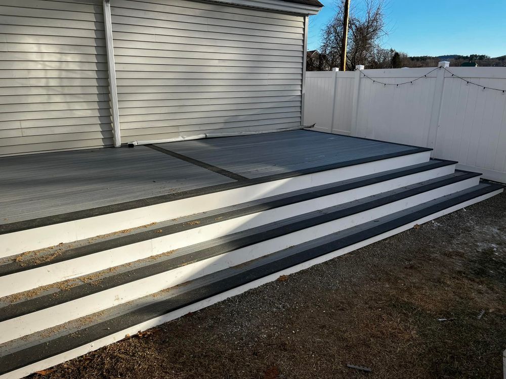 Transform your outdoor space with our expert deck and patio installation services. Our team also excels in siding installation near me, ensuring a beautiful, cohesive look for your home's exterior. for Smith Brothers Painting and Contracting in Franklin, NH