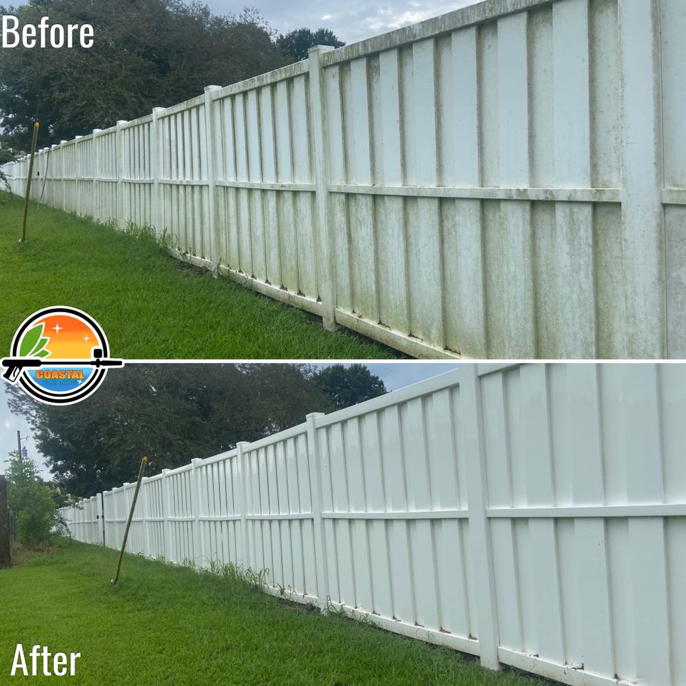 Our Fence Washing service utilizes pressure and soft washing techniques to effectively clean and restore the appearance of your fences, enhancing their longevity and overall curb appeal. for Coastal Cleaning LLC in Rayne, Louisiana