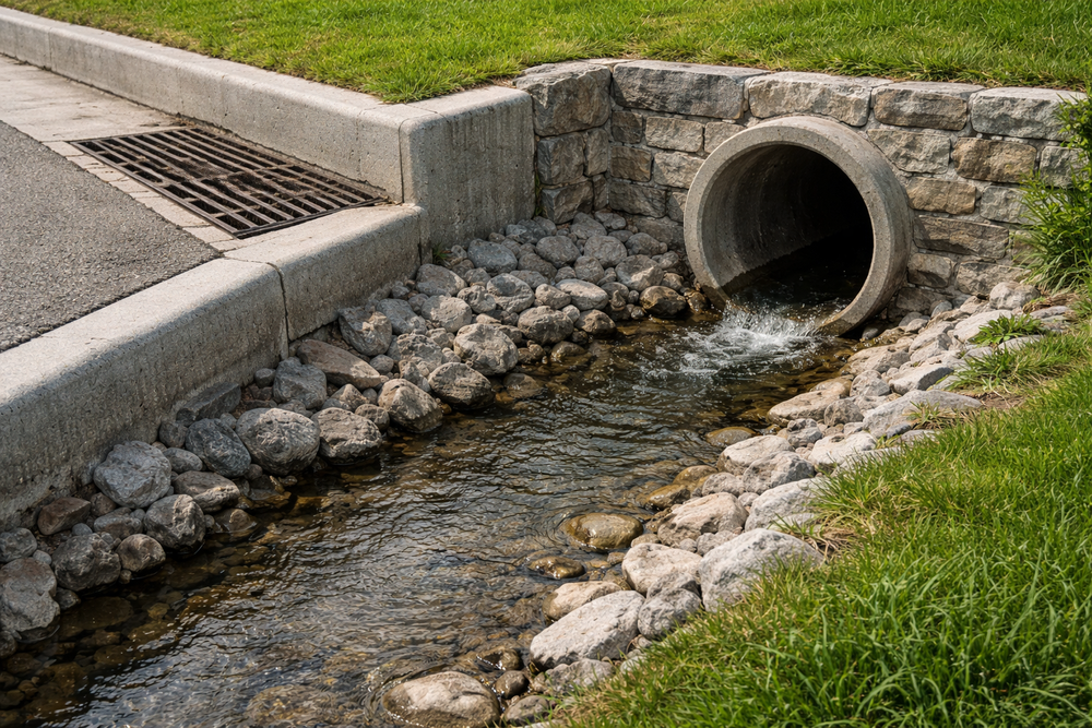 Ensure your yard stays dry and healthy with our expert drainage solutions. We design and install systems that effectively manage water flow, preventing erosion and protecting your landscape investment. for New Image Outdoor Solutions in Dayton, Ohio