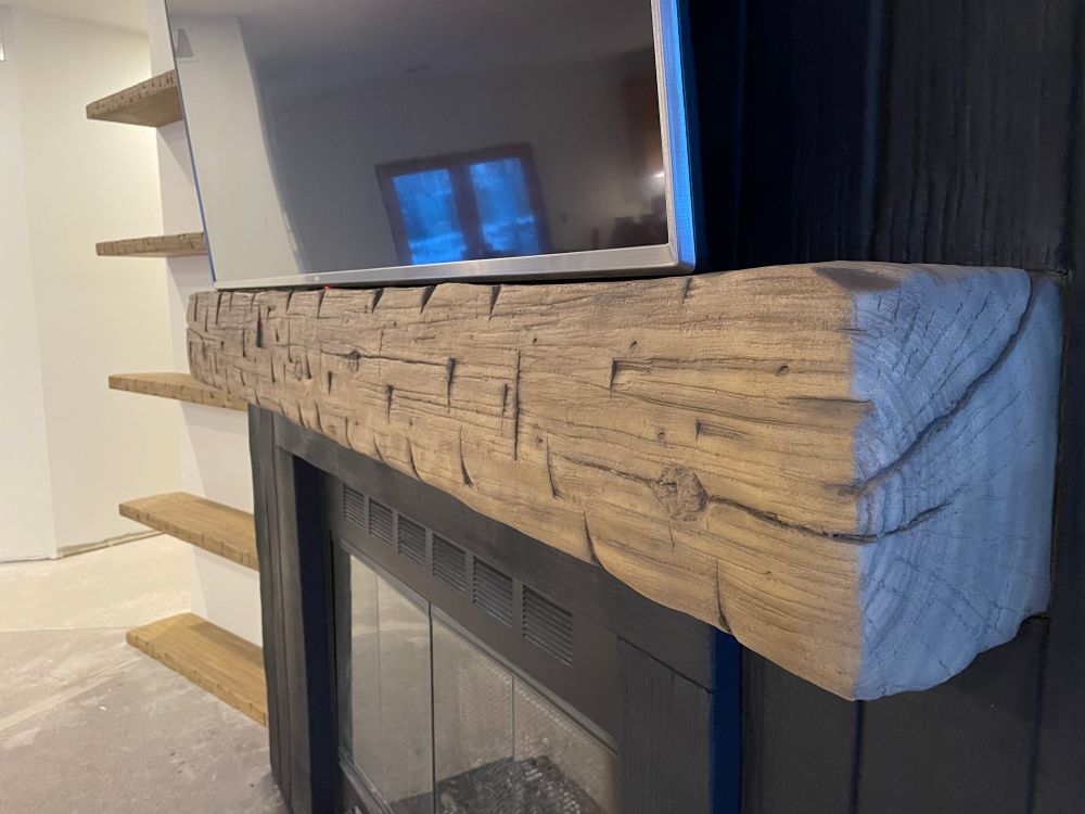 Interior fireplace & feature walls  for STAMPEDE Vertical Concrete in Isanti, Minnesota