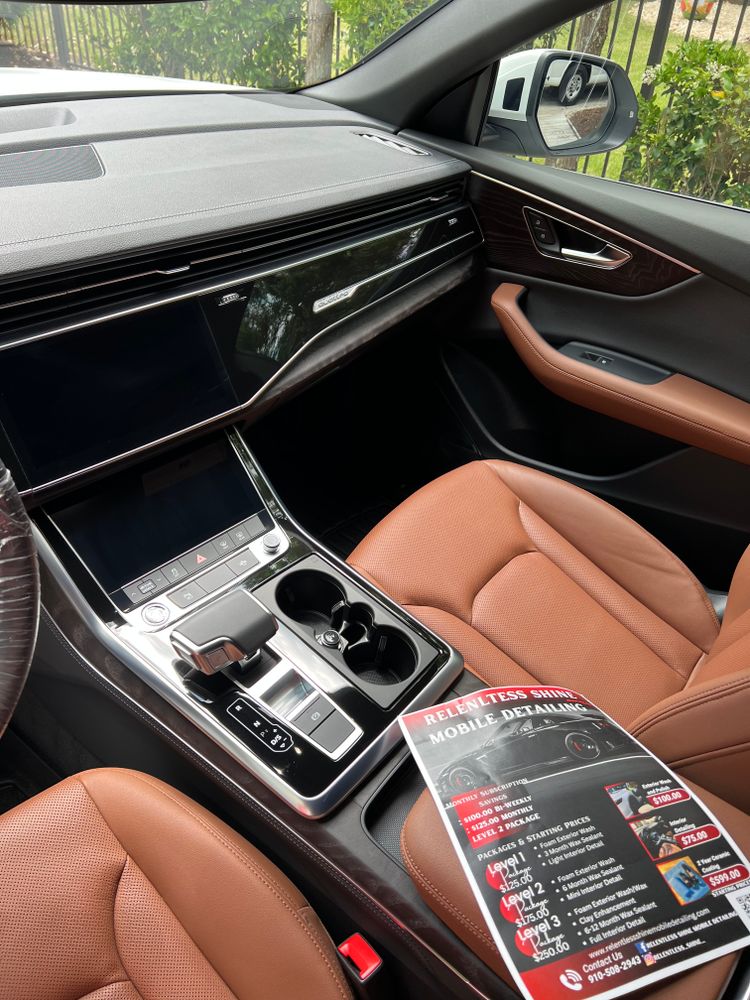 Interior Detailing for Relentless Shine Mobile Detailing in Calabash, NC