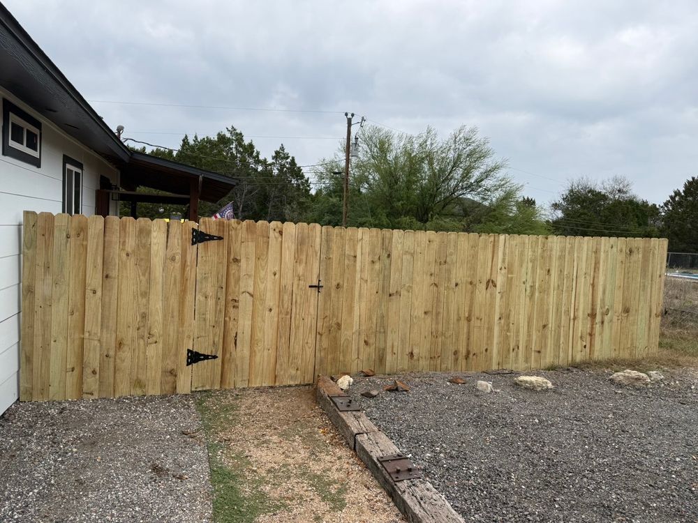 Deck/fence work for Good and Green Landscaping in Canyon Lake, TX