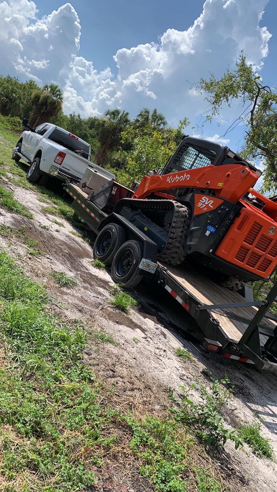 Our Skid Steer Work service offers efficient and versatile equipment for various tasks such as grading, trenching, and debris removal to help homeowners with their landscaping or construction needs. for All Track Construction in Mims, FL