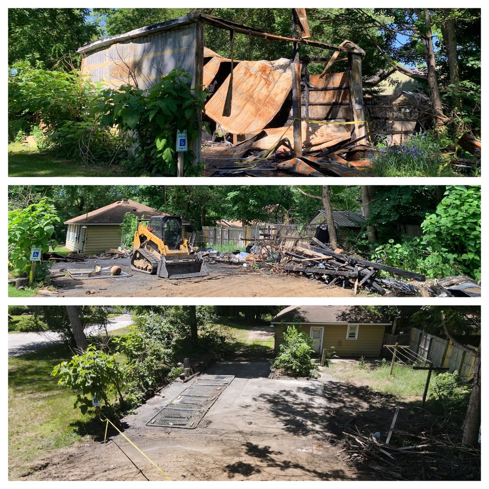 Our Land Clearing & Demolition service ensures safe and efficient removal of unwanted structures or vegetation, preparing your property for new construction with minimal environmental impact and maximum precision. for Palmer Property Services in Middleville, MI