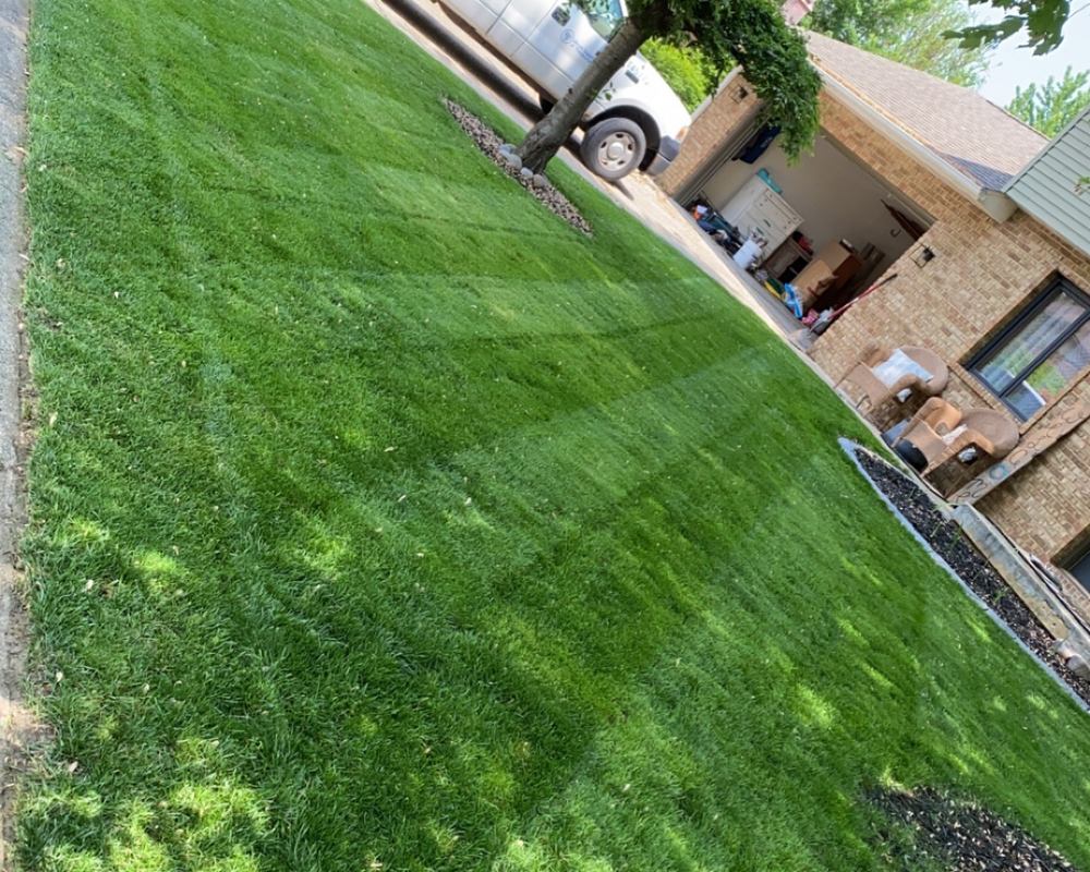 Mowing for Ashton Landscaping Co. in Springfield, Illinois