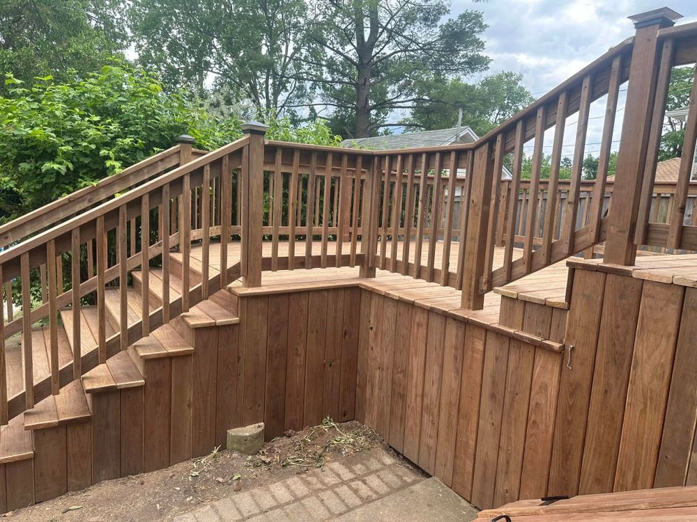 Treated Green/Brown Decks for R&R Home Services (RR Affordable Deck Builders) in Schaumburg, IL