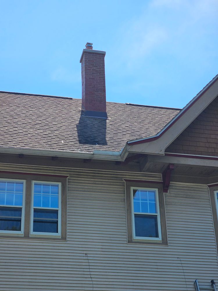 Chimney restored  for JM Restoration LLC. in South Milwaukee, WI