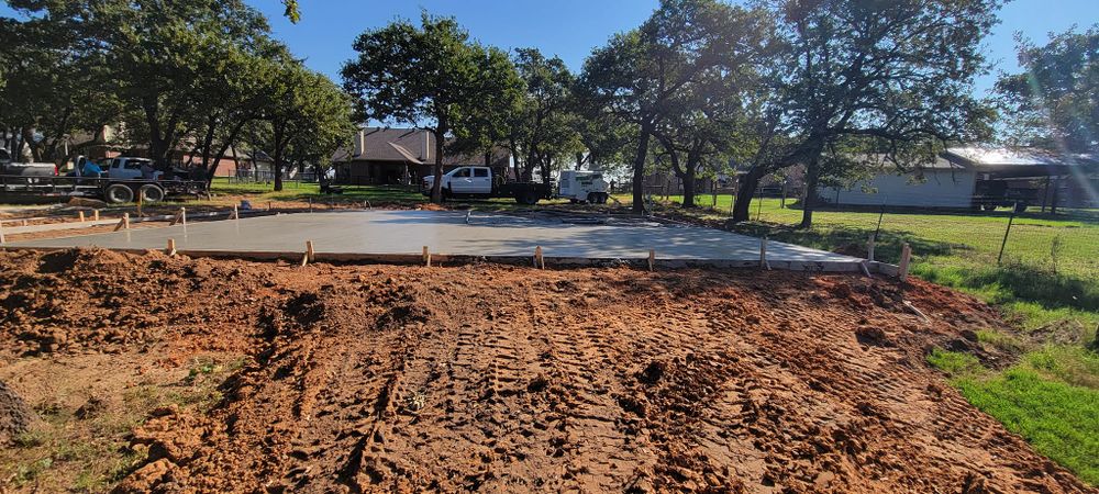 Our Concrete Foundations service ensures durable and stable bases for any steel structure, providing homeowners with a strong and reliable foundation that will stand the test of time. for TX Makers Construction in Springtown, TX