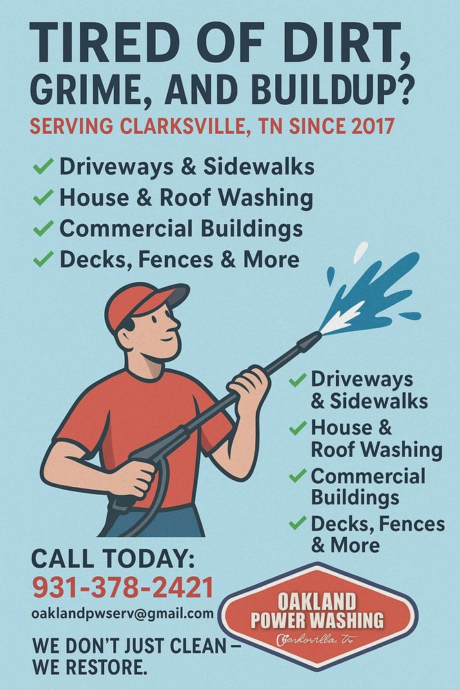 All Photos for Oakland Power Washing in Clarksville, TN