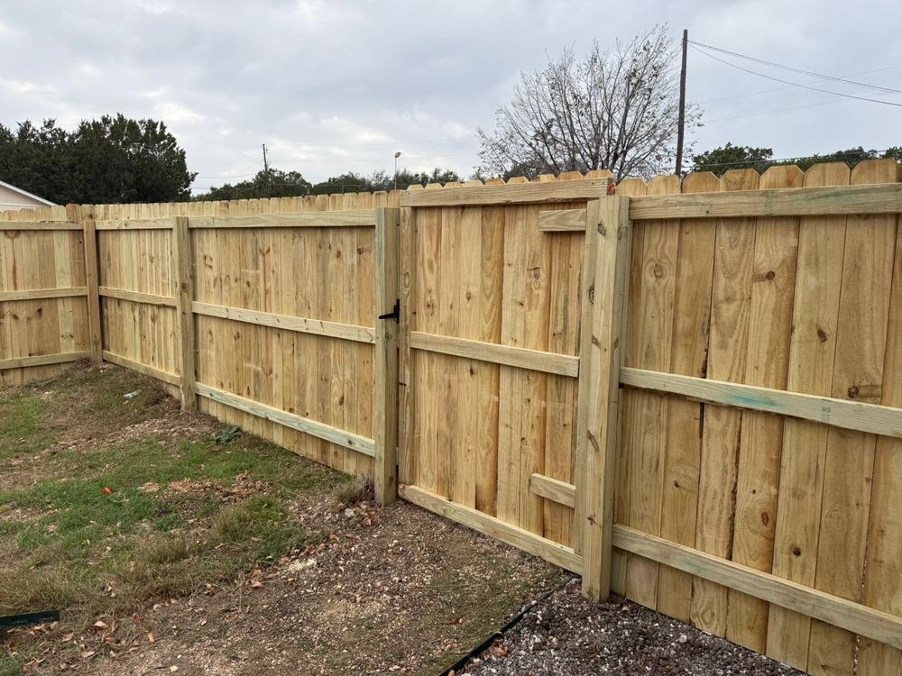 Deck/fence work for Good and Green Landscaping in Canyon Lake, TX