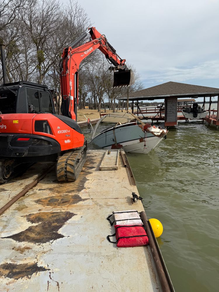 Emergency Boat Recovery for BR Construction LLC in Corsicana, TX